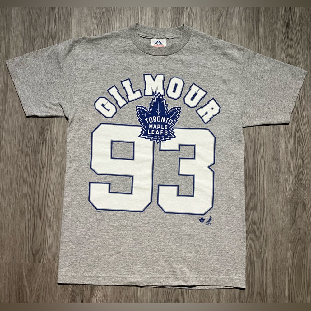 Doug Gilmour Toronto Maple Leafs hockey graphic logo 93 T-shirt medium